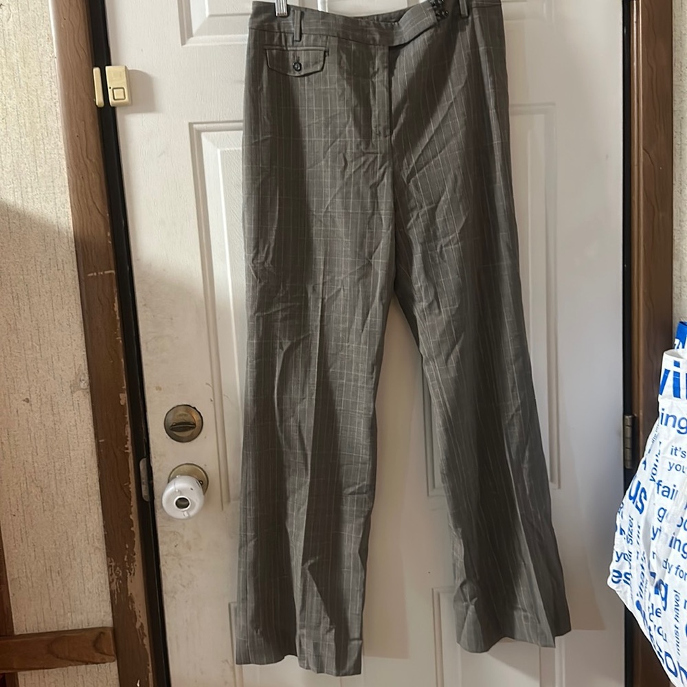 ANN TAYLOR DRESS PANTS: BROWN/PINK: GUC: SIZE 8